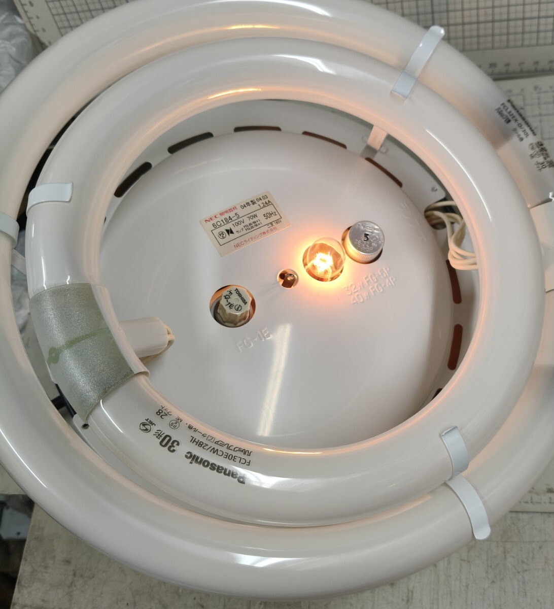 NEC/和風/シーリングライト/照明器具/天井照明/6C184-5/100v 50Hz用/中古品_画像2