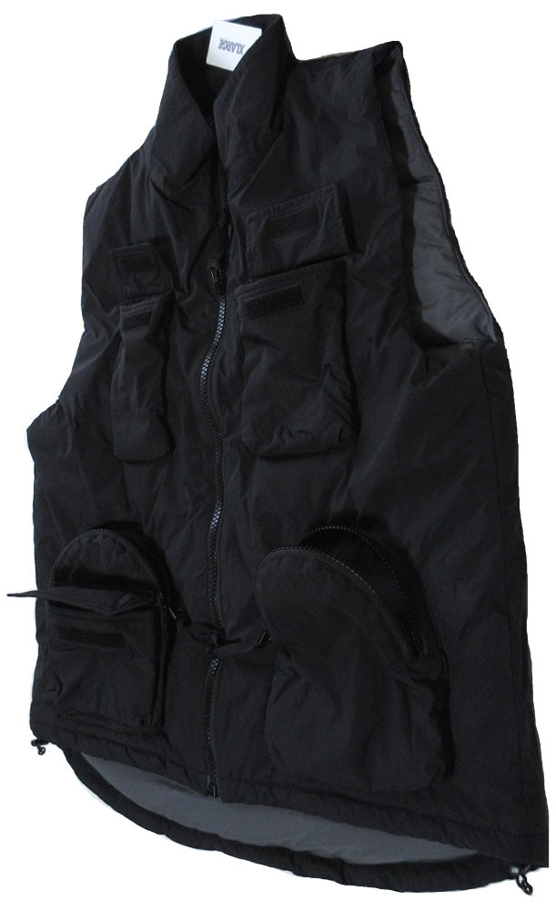 XLARGE マルチポケット 中綿入り ベスト ジャケット Lサイズ ブラック 101234021022 エクストララージ_画像4