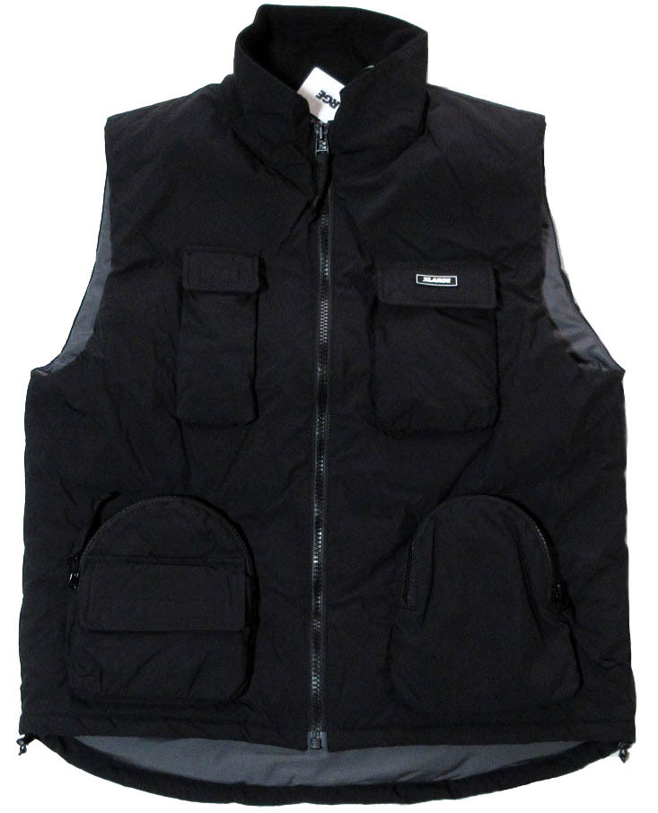 XLARGE マルチポケット 中綿入り ベスト ジャケット Lサイズ ブラック 101234021022 エクストララージ_画像1