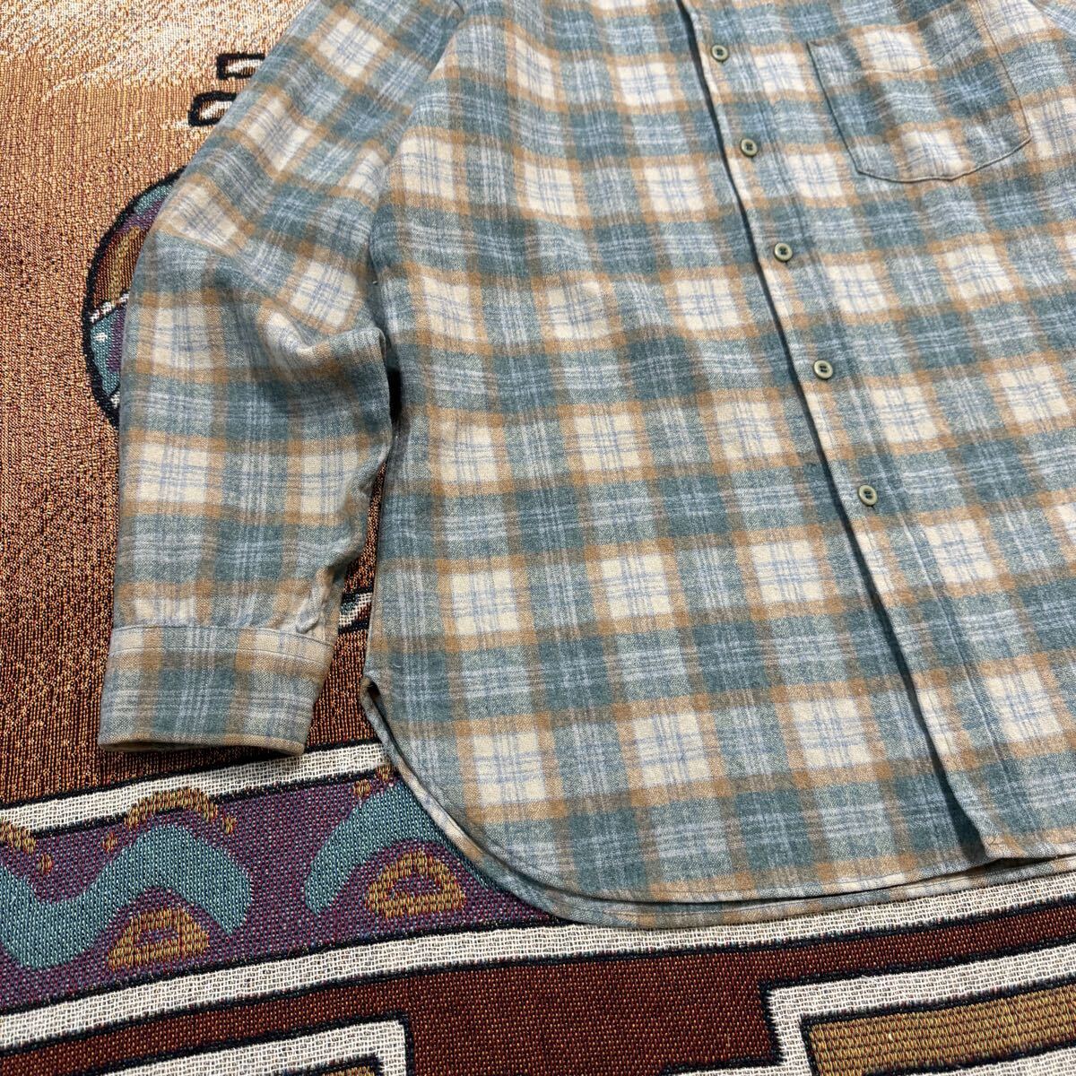 【80s ビンテージ】PENDLETON ペンドルトン USA製 ウールシャツ ラグラン 古着 アメカジ L相当_画像2