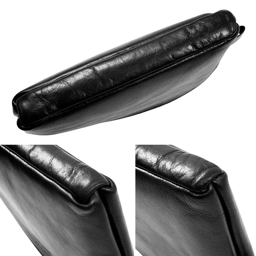 STUSSY LIVIN' GENERAL STORE 本革 レザー ポーチ 黒 小物入れ 日本製 ステューシー リヴィン ジェネラルストア MADE IN JAPAN 良好 美品_画像7