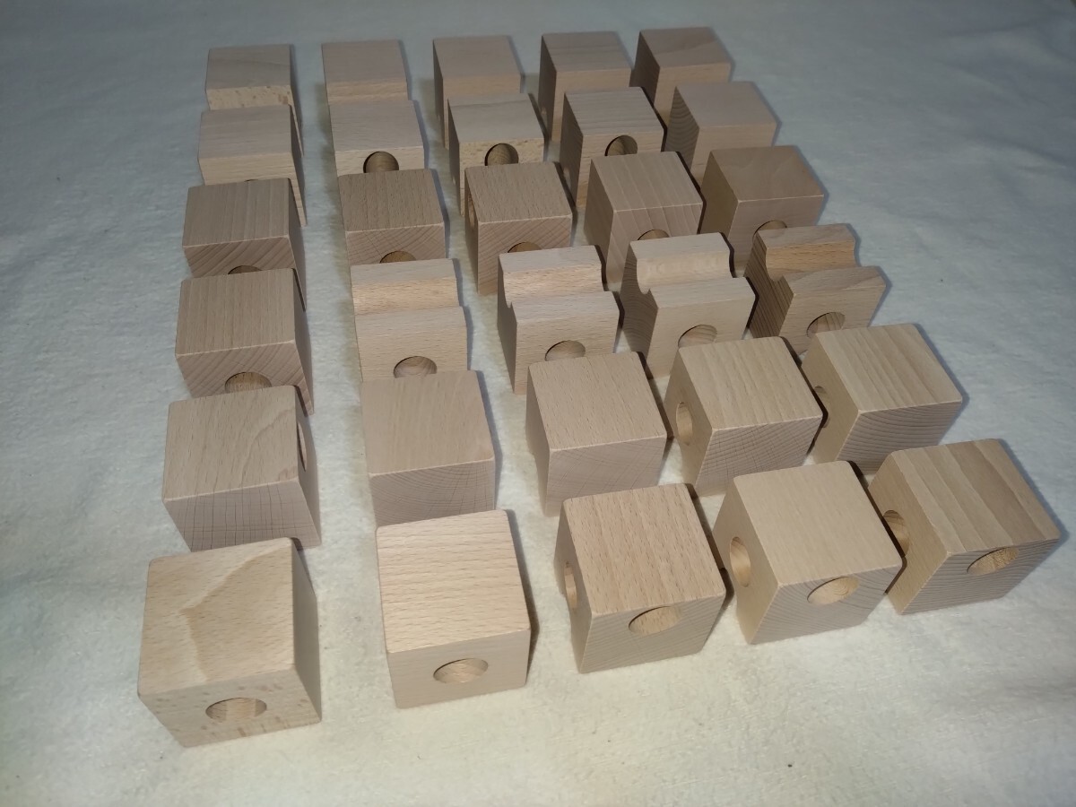 [正規輸入品] キュボロ スタンダード 54ピース 知育玩具 木製 中古品 cuboro standard _画像5