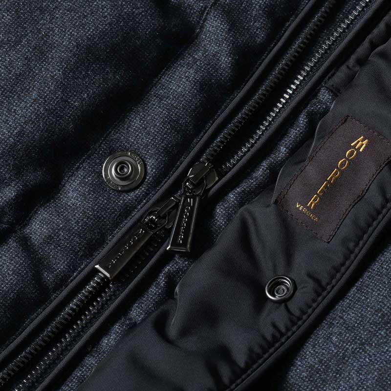 MooRER(ムーレー) / ウールフランネル×ニット×ツイル異素材コンビ2WAYフーデッドダウンジャケット(BENSO-FF) [mor2520142-46]_画像8