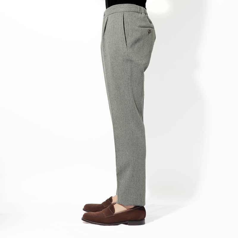 INCOTEX(インコテックス) / ウールカシミヤストライプ柄ウエストシャーリング1プリーツパンツ(88型/TAPERED FIT) [itx2360102-52]_画像10