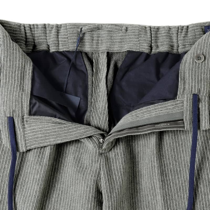 INCOTEX(インコテックス) / ウールカシミヤストライプ柄ウエストシャーリング1プリーツパンツ(88型/TAPERED FIT) [itx2360102-52]_画像5
