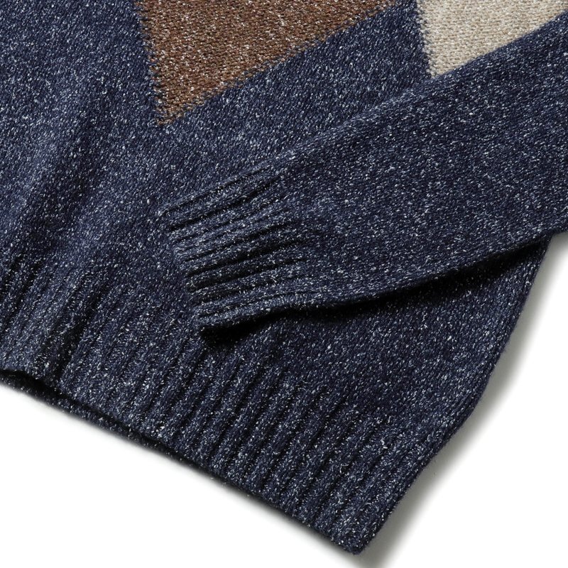 BALLANTYNE(バランタイン) / アーガイル柄ウールシルクミドルゲージタートルネックニット(B2P215 5W122) [brt2520032-50]_画像4