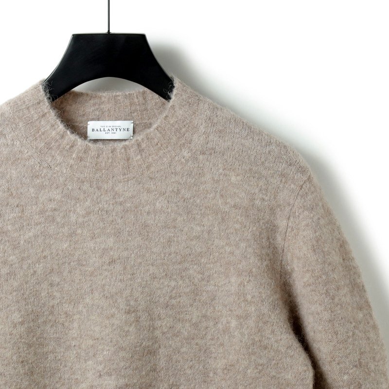 BALLANTYNE(バランタイン) / アルパカウールナイロンミドルゲージクルーネックシャギーニット(B2P000 7W091) [brt2520011-46]_画像3