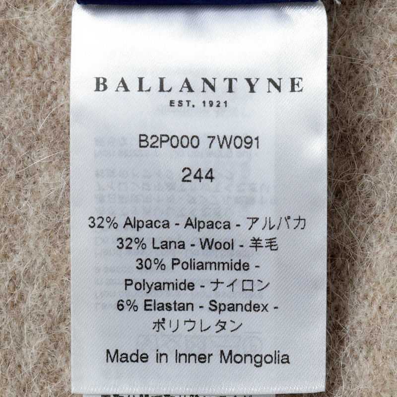 BALLANTYNE(バランタイン) / アルパカウールナイロンミドルゲージクルーネックシャギーニット(B2P000 7W091) [brt2520011-46]_画像7