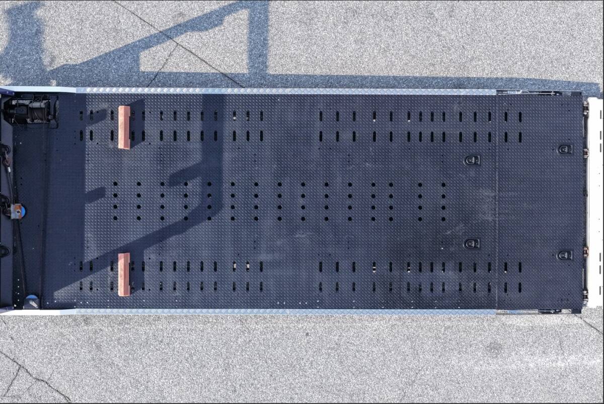 H27 キャンター 検)R8/2 ターボ AT 極東フラトップ タイヤ固縛 アオリレス リアゲート斜め固定 電動格納ミラー ETC 積載車 フルフラット_画像3