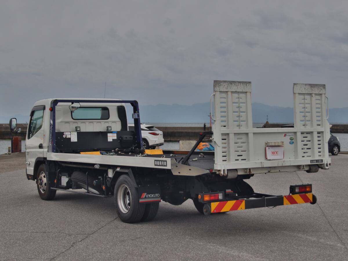 令和4年式 キャンター カスタム AT 積載3.1t 極東フラトップラジコン付 タイヤ固縛 フルオートゲート 両側電動格納ミラー 積載車 ナビ ETC_画像7