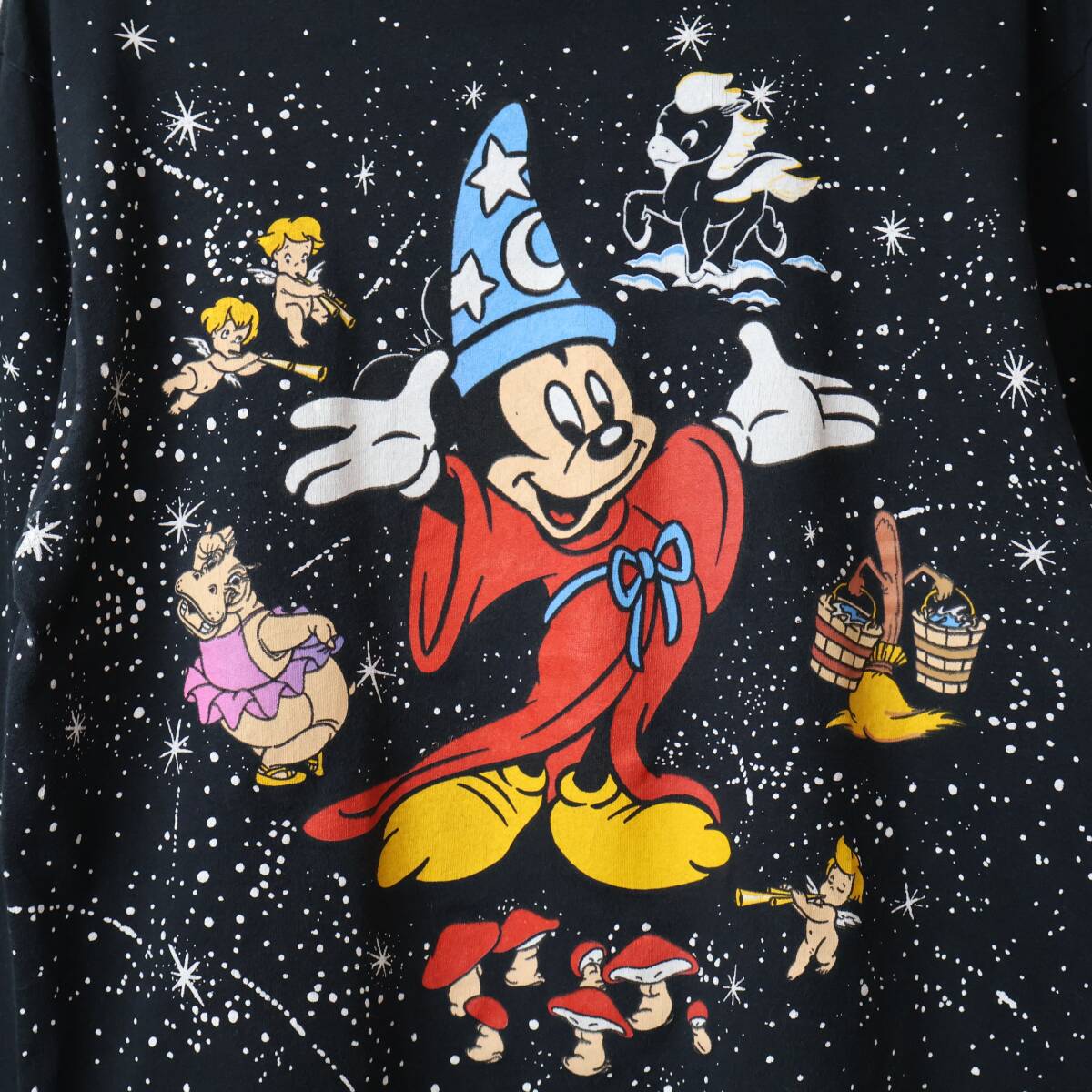 スペシャル 美品 90s Disney FANTASIA L/S Tee ディズニー ファンタジア Tシャツ ロンT 長袖 ヴィンテージ vintage 希少 レア ミッキー L_画像2