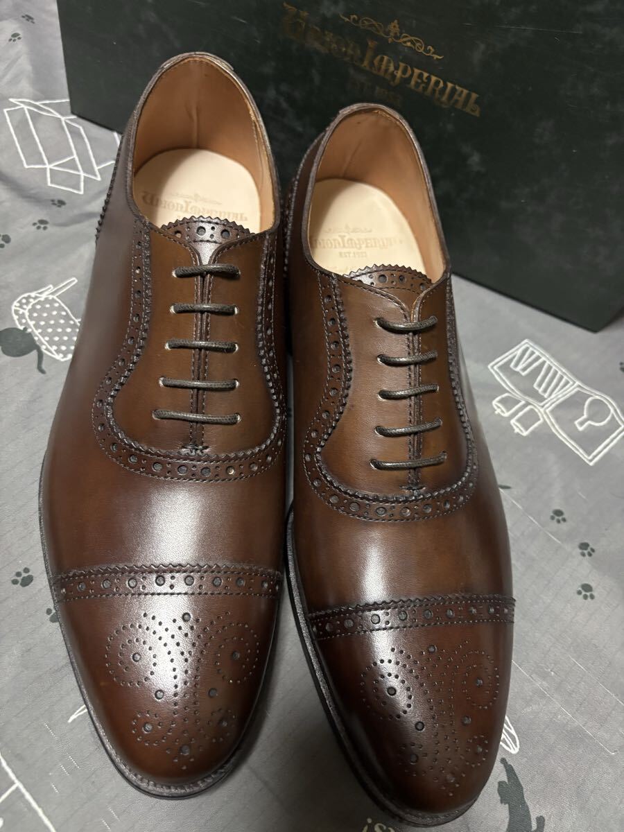  новый товар не использовался Union imperial бизнес обувь темно-коричневый U2002medali on 7.5EE