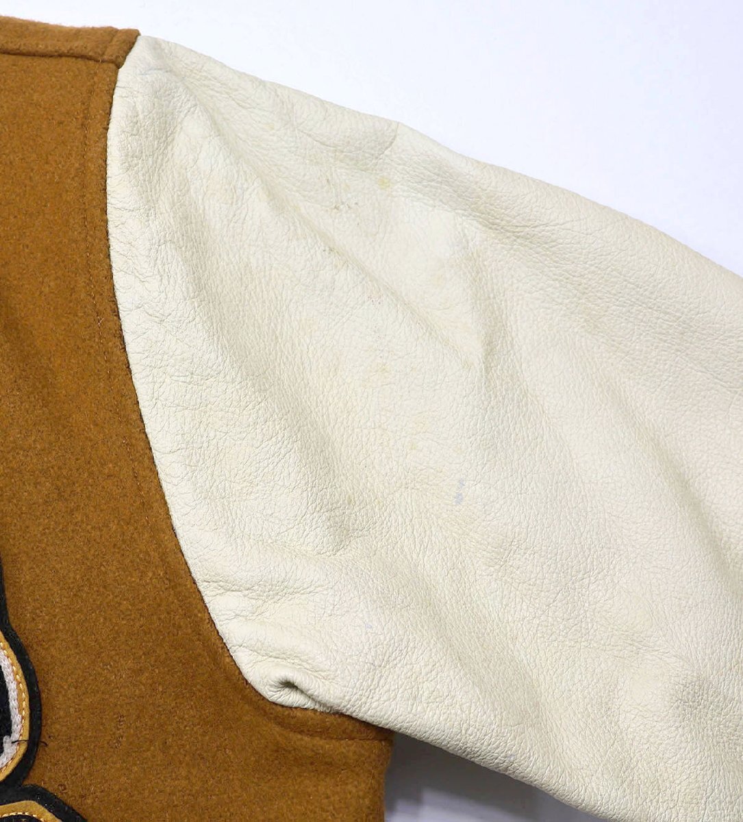 Champion (チャンピオン) Full-Decoration Award Jacket / フルデコ スタジャン C3-U620 マスタード size M / アワードジャケット_画像8