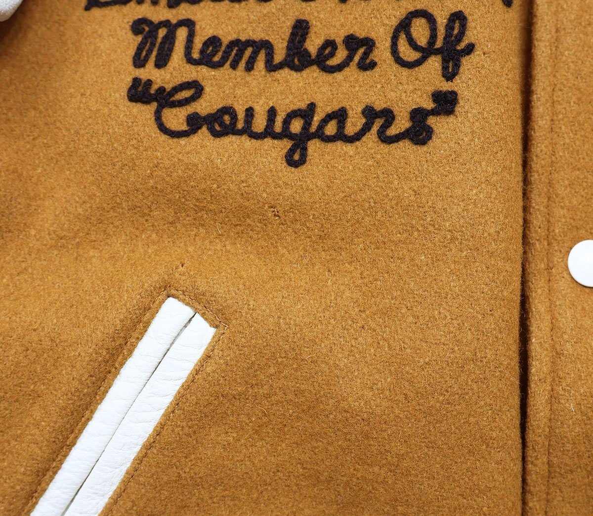 Champion (チャンピオン) Full-Decoration Award Jacket / フルデコ スタジャン C3-U620 マスタード size M / アワードジャケット_画像9