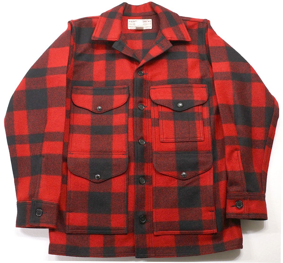 FILSON GARMENT (フィルソン) Style 10043 - Mackinaw Cruiser Jacket / マッキーノクルーザージャケット 極美品 レッド size 36(S)_画像1