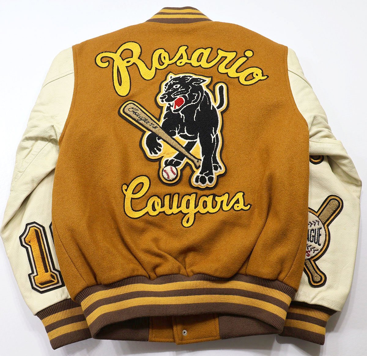 Champion (チャンピオン) Full-Decoration Award Jacket / フルデコ スタジャン C3-U620 マスタード size M / アワードジャケット_画像2