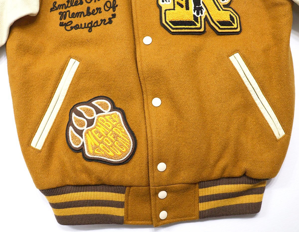 Champion (チャンピオン) Full-Decoration Award Jacket / フルデコ スタジャン C3-U620 マスタード size M / アワードジャケット_画像5