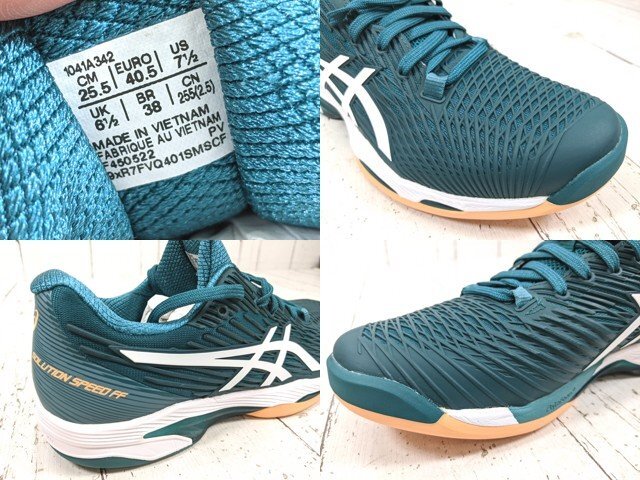 【9yt304】カーペット用テニスシューズ asics アシックス ソリューションスピードFF 2 インドア 1041A342-300 25.5cm 未使用◆T2791♪_画像4
