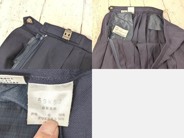 【as1394】石川県 内灘中学校 女子用学生服 制服 冬服セーラー服+冬服スカート+スカーフ◆j21_画像6