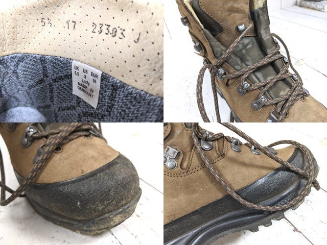 【9yt327】登山靴 トレッキングシューズ ハンワグ hanwag アラスカ LADY GTX ブラウン サイズ：25.0㎝◆o74♪_画像3