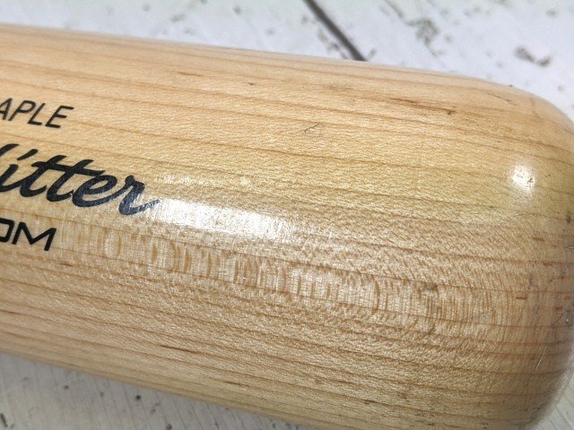 【10yt373】一般硬式野球用木製バット 久保田スラッガー サイクルヒッター ハードメイプル 全長：約85㎝◆C98♪_画像3