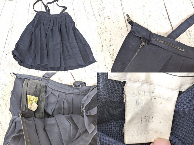 【as2970】小学校?? 中学校?? 女子用学生服 制服 サスペンダー付きスカート プリーツスカート 4点セット◆ジャンク品♪_画像5