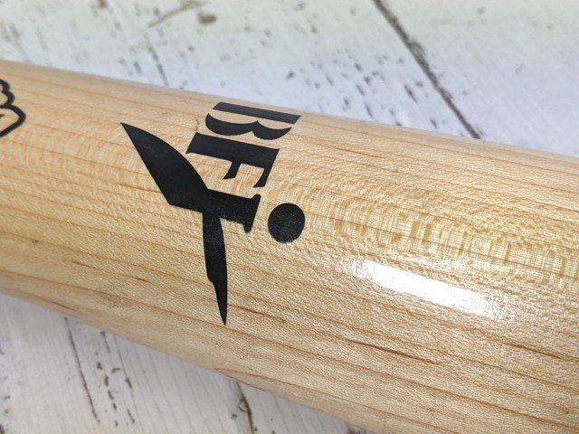 【10yt373】一般硬式野球用木製バット 久保田スラッガー サイクルヒッター ハードメイプル 全長：約85㎝◆C98♪_画像5