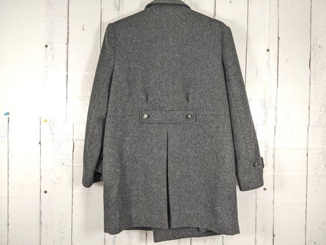 【as2903】愛媛県 西条市北中学校 女子使用 学校指定 校章付きコート(グレー サイズM)◆p37♪_画像2