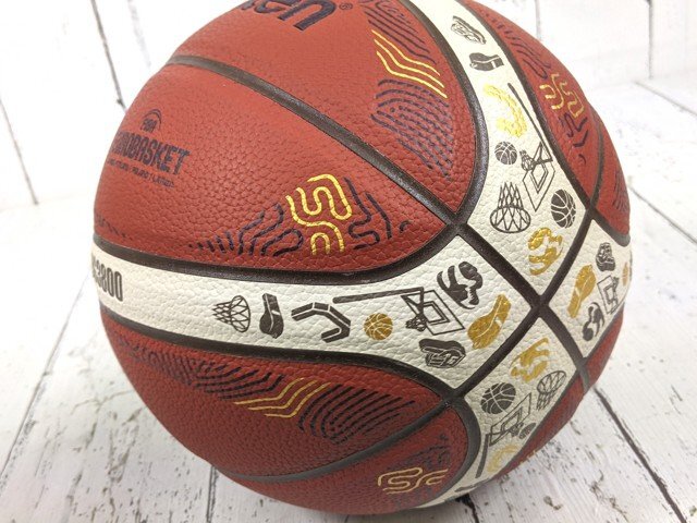 【10yt052】バスケットボール molten モルテン EuroBasket 2025 公式試合球 レプリカ 中学生以上男子 サイズ：7号球 美品◆C97♪_画像3