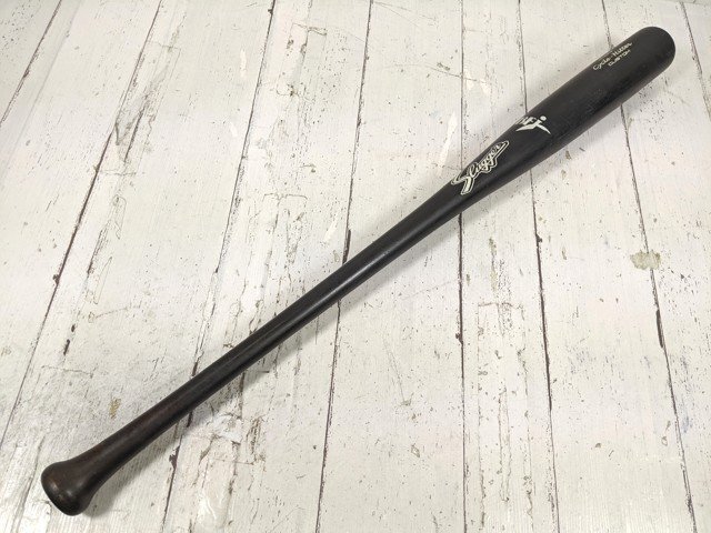 【10yt357】一般硬式野球用木製バット 久保田スラッガー サイクルヒッター KSメイプル こげ茶 全長:約84㎝◆C95♪_画像1