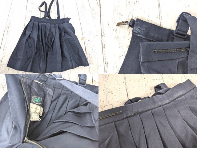 【as2905】小学校?? 中学校?? 女子用学生服 制服 サスペンダー付きスカート プリーツスカート 4点セット◆ジャンク品♪_画像3