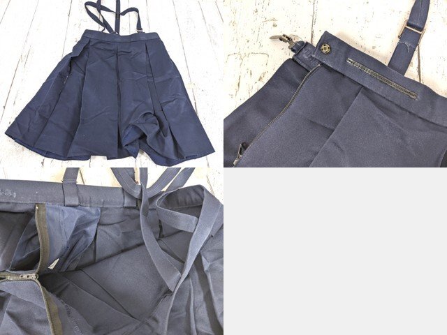 【as2976】小学校?? 中学校?? 女子用学生服 制服 サスペンダー付きスカート プリーツスカート 4点セット◆ジャンク品♪_画像2