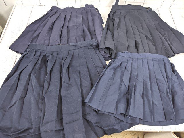 【as2977】小学校?? 中学校?? 女子用学生服 制服 サスペンダー付きスカート プリーツスカート 4点セット◆ジャンク品♪_画像1