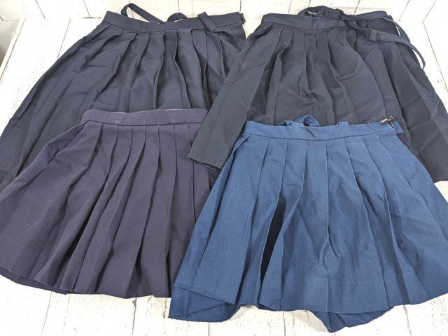 【as2970】小学校?? 中学校?? 女子用学生服 制服 サスペンダー付きスカート プリーツスカート 4点セット◆ジャンク品♪_画像1