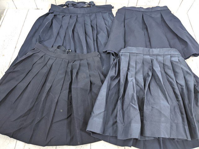 【as2905】小学校?? 中学校?? 女子用学生服 制服 サスペンダー付きスカート プリーツスカート 4点セット◆ジャンク品♪_画像1