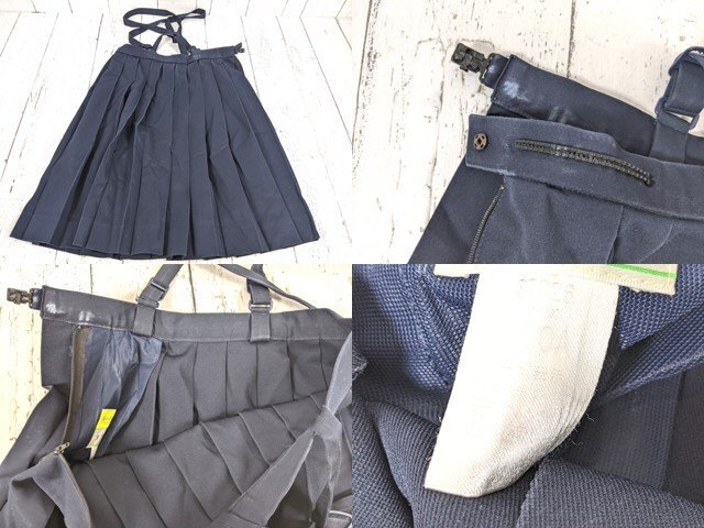 【as2975】小学校?? 中学校?? 女子用学生服 制服 サスペンダー付きスカート プリーツスカート 4点セット◆ジャンク品♪_画像4