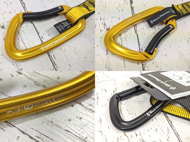 【10yt382】登山 クライミング用品 ブラックダイヤモンド ポジトロンクイックドロー◆METOLIUS ロックカラビナ GATE001◆美品◆C94♪_画像5