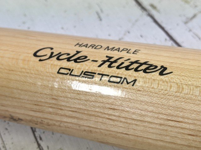 【10yt373】一般硬式野球用木製バット 久保田スラッガー サイクルヒッター ハードメイプル 全長：約85㎝◆C98♪_画像4