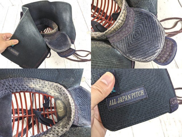 【10yt371】剣道防具一式 身長158㎝ 女子使用 甲手+面(チタン)+垂れ+胴(竹製??約48本)+キャリーバッグ◆C89♪_画像5