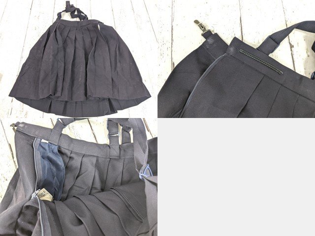【as2975】小学校?? 中学校?? 女子用学生服 制服 サスペンダー付きスカート プリーツスカート 4点セット◆ジャンク品♪_画像6