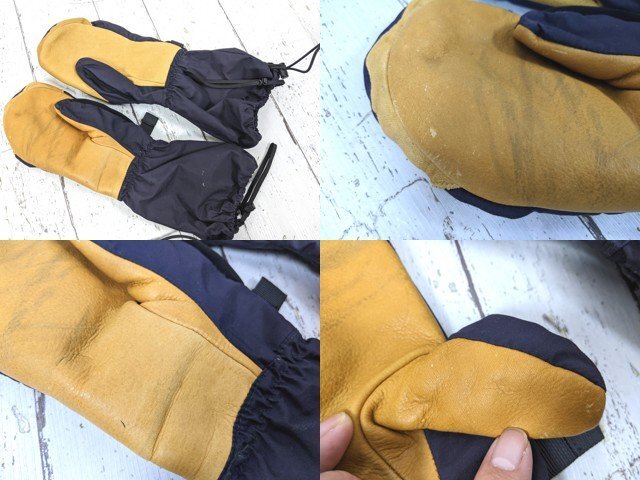 【10yt339】スノーボードウエア メンズ使用 eb's エビス ミトングローブ ブラック Mサイズ◆p44♪_画像5