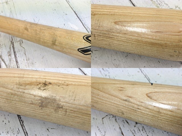 【10yt373】一般硬式野球用木製バット 久保田スラッガー サイクルヒッター ハードメイプル 全長：約85㎝◆C98♪_画像7