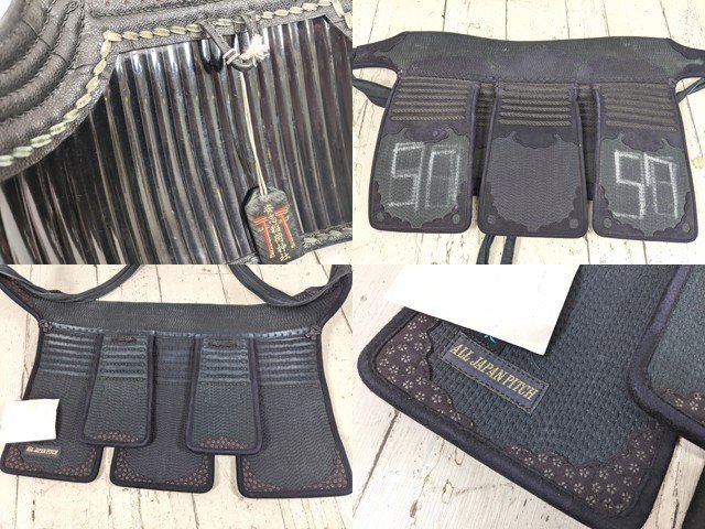 【10yt371】剣道防具一式 身長158㎝ 女子使用 甲手+面(チタン)+垂れ+胴(竹製??約48本)+キャリーバッグ◆C89♪_画像3