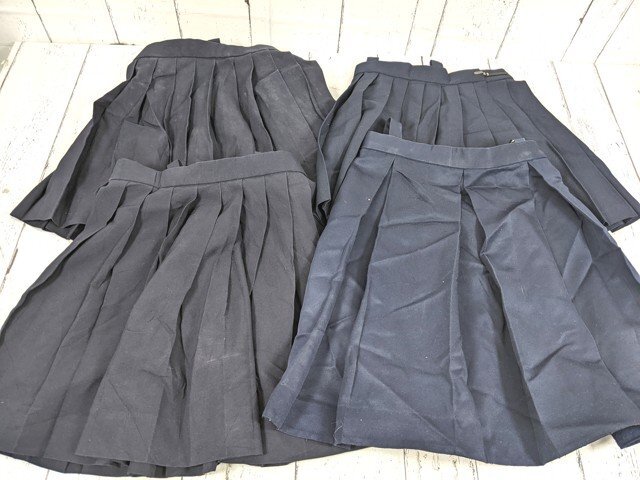 【as2976】小学校?? 中学校?? 女子用学生服 制服 サスペンダー付きスカート プリーツスカート 4点セット◆ジャンク品♪_画像1