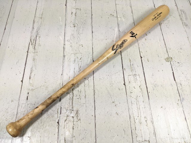 【10yt373】一般硬式野球用木製バット 久保田スラッガー サイクルヒッター ハードメイプル 全長：約85㎝◆C98♪_画像1