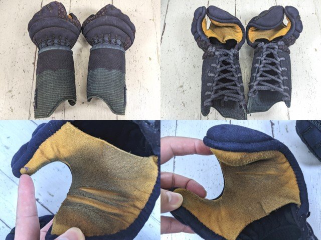 【10yt371】剣道防具一式 身長158㎝ 女子使用 甲手+面(チタン)+垂れ+胴(竹製??約48本)+キャリーバッグ◆C89♪_画像6