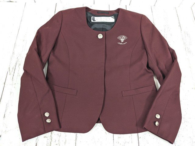 【as2995】愛知県 名古屋経済大学市邨高校 女子用学生服 制服 ブレザー+セーター+カッターシャツ+冬服スカート+リボン◆C93♪_画像2
