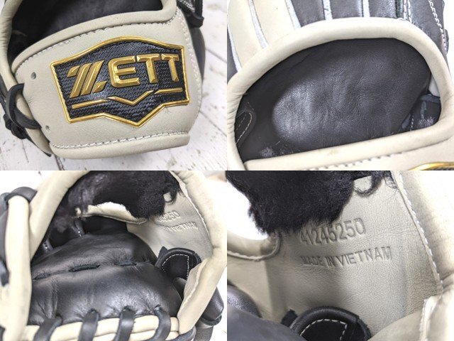 【11yt031】一般軟式野球用グローブ ZETT ゼット Fine play ファインプレイ BRGB35520Z ブラック×グレー 右投げ オールラウンド用◆D08♪_画像6