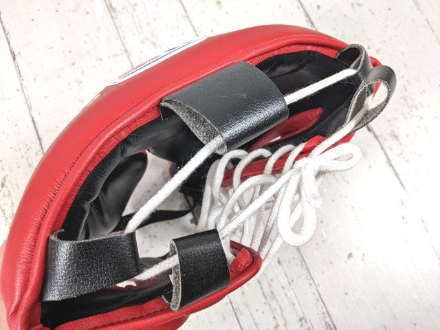 【10yt395】格闘技 ボクシング用品 Winning ウィニング ヘッドギア ヘッドガード レッド FG-2900 サイズ：M◆p59♪_画像3