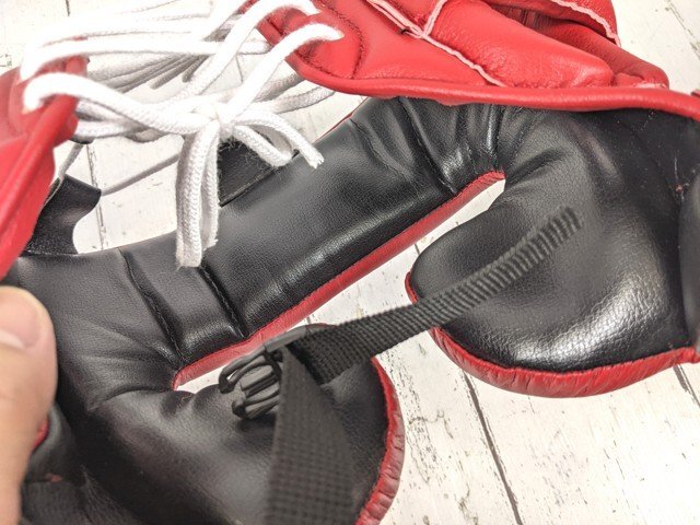 【10yt395】格闘技 ボクシング用品 Winning ウィニング ヘッドギア ヘッドガード レッド FG-2900 サイズ：M◆p59♪_画像4